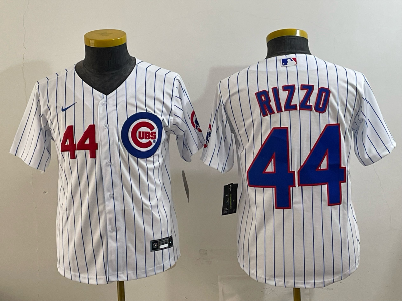 Women  Chicago Cubs #44 Rizzo white Nike MLB 2025 jersey 001